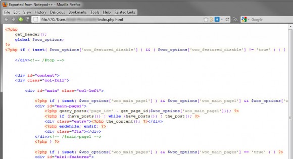 Affichez facilement du code dans une page web grâce à Notepad++ Export